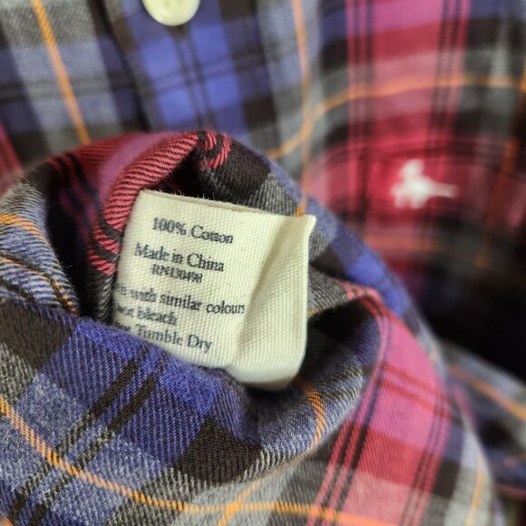 Jack Wills Mens Long Sleeve Tartan Plaid Button Down Shirt Medium - Picture 5 of 7
